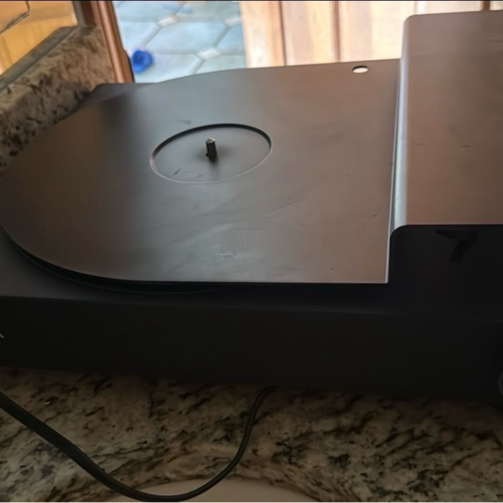 Sleek Black Turntable